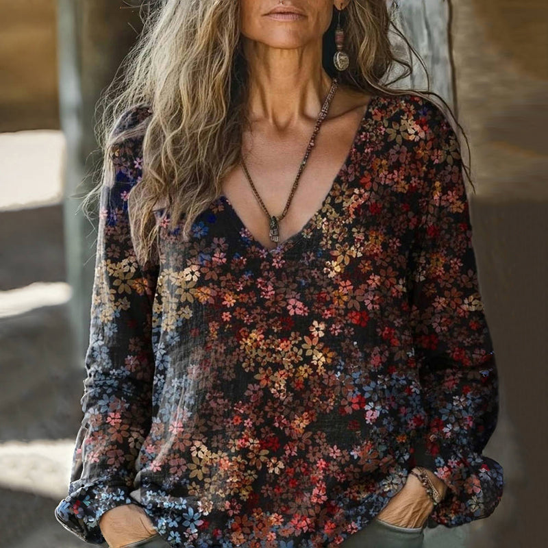 Vintage Bloemenprint T-shirt