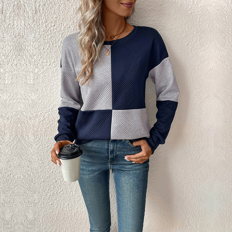Vintage Kleurblok Sweatshirt