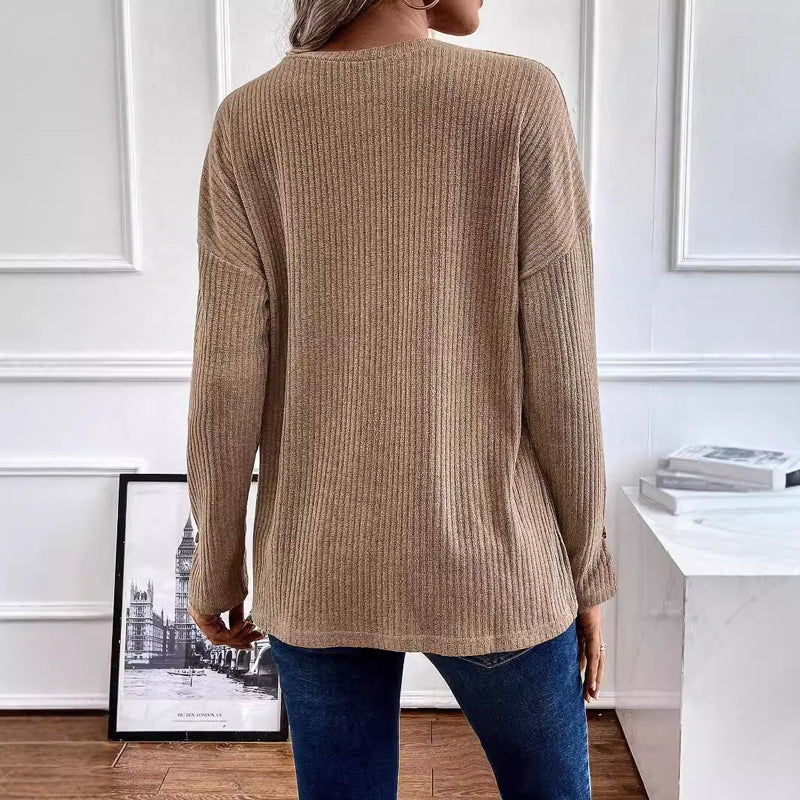 Solid Colour Casual Sweatshirt
