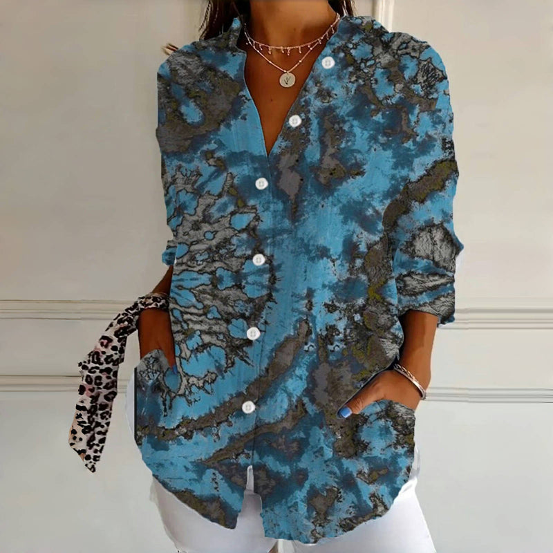 Vintage Abstracte Print Blouse