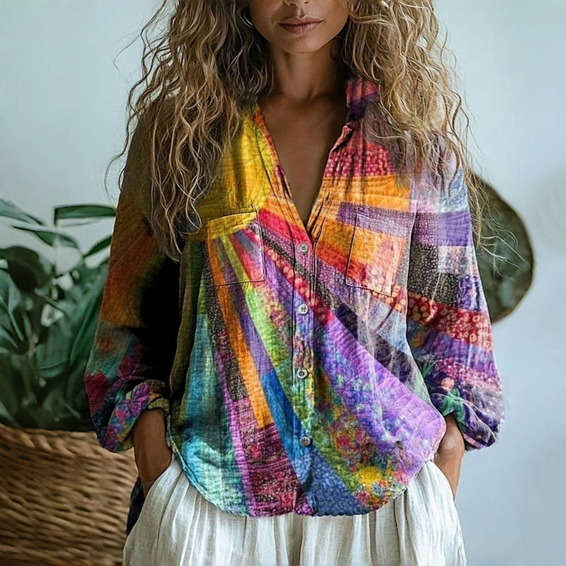 Vintage Colourful Blouse