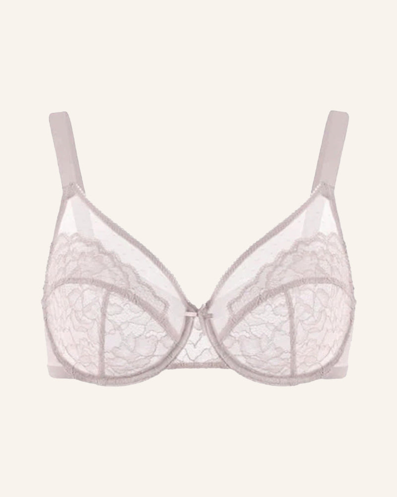 Full Coverage Lace Minimizer Bra - Petal